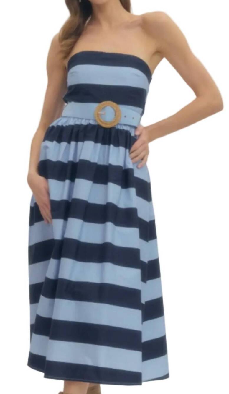 NEW ENTRO women's adonis dress in blue